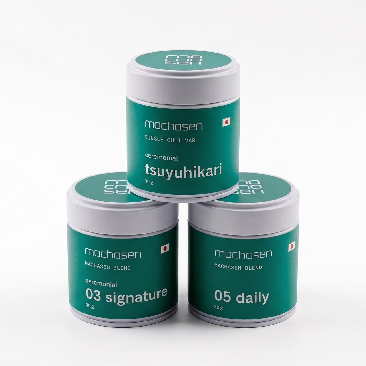 Tři matchy machasen: 03 Signature, 05 Daily a Tsuyuhikari.